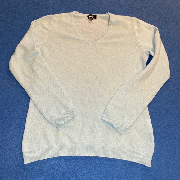 Charter Club ladies medium cashmere teal sweater - Picture 1 of 7